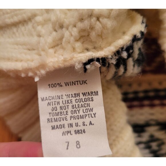 Pine State L Cream Chunky Knit Sweater‎ USA Vintage Grandpacore - Picture 6 of 6
